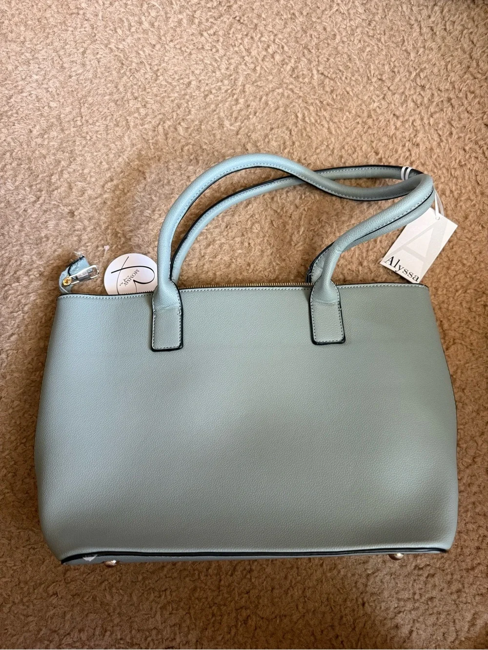Bow Accent Light Blue Tote Bag - Unknown Brand